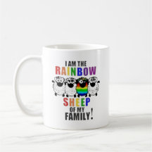 Ik ben de regenboogschaap van de familie koffie-Mo