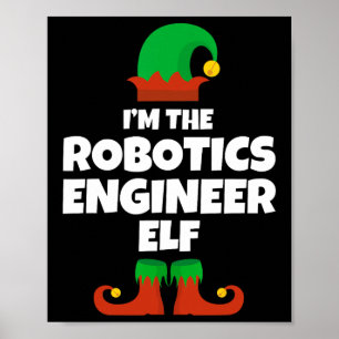 Ik ben de robotica-ingenieur Elf Familie Pyjama Ke Poster
