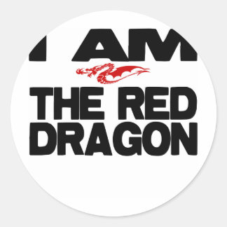 Ik ben de rode draak ronde sticker