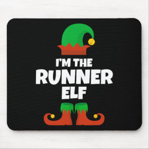 Ik ben de runner elf familie pyjama kerst grappig  muismat