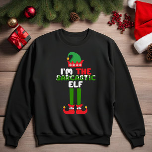 Ik ben de Sarcastic Elf Funny Christmas Sweatshirt