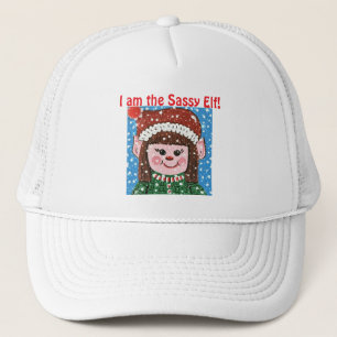 Ik ben de Sassy Elf Hoed Trucker Pet