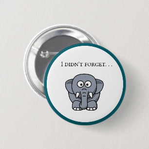 Ik Ben De Schattige Grappige Grijze Olifant Cartoo Ronde Button 5,7 Cm