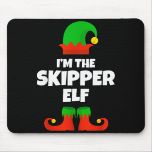 Ik ben de schipper Elf Familie Pyjama Kerst Grappi Muismat