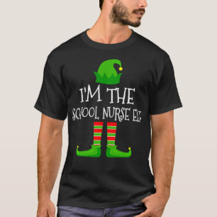 Ik ben de schoolverpleegster Elf Familie die Xmas T-shirt