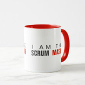 Ik ben de 'scrum master agile'-mok mok (Voorkant rechts)