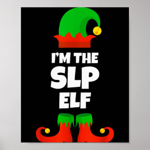 Ik ben de Slp Elf Familie Pyjama Kerst Toespraak L Poster