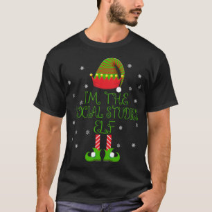 Ik ben de Sociale Studies Elf Funny Teacher Xmas T-shirt