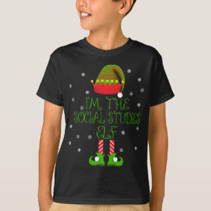 Ik ben de Sociale Studies Elf Funny Teacher Xmas T-shirt
