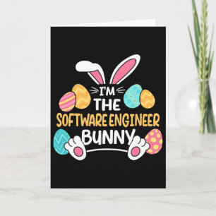 Ik ben de software engineer Bunny Developer Pasen Kaart