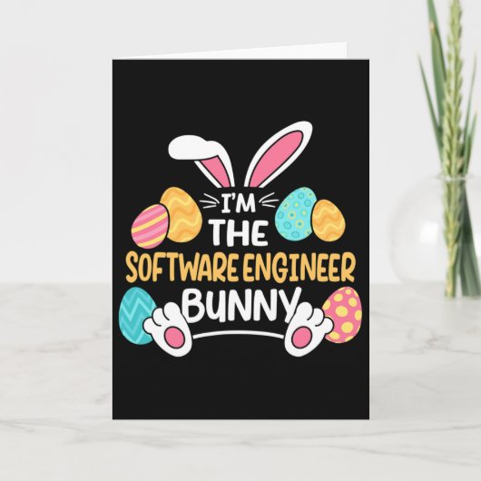 Ik ben de software engineer Bunny Developer Pasen Kaart (Voorkant)