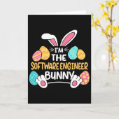 Ik ben de software engineer Bunny Developer Pasen Kaart (Gele Bloem)