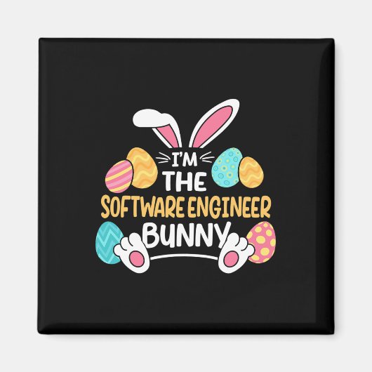 Ik ben de software engineer Bunny Developer Pasen Magneet (Voorkant)