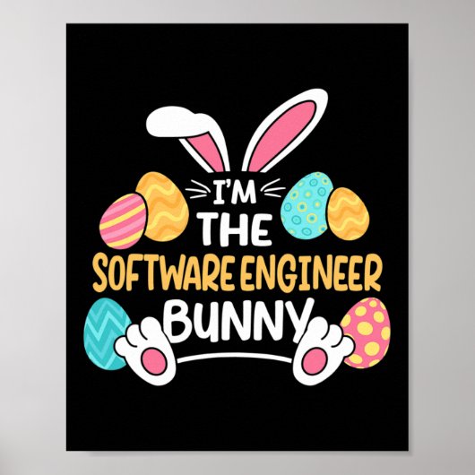 Ik ben de software engineer Bunny ontwikkelaar Pas Poster (Voorkant)