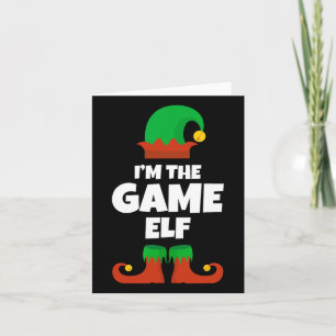 Ik ben de spel elf familie pyjama kerst grappige g kaart
