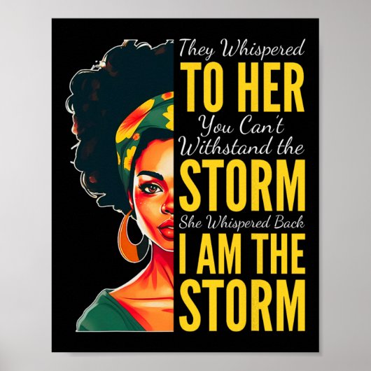 Ik Ben De Storm - Black History Month - Juneteenth Poster (Voorkant)