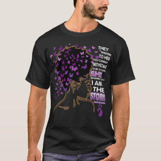 Ik ben de storm Black Woman Domestic Violence AWaw T-shirt