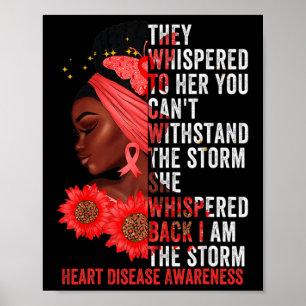 Ik ben de Storm Black Women Heart Disease Survivor Poster