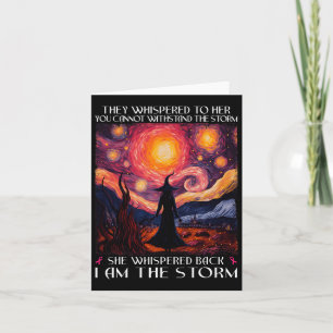 Ik ben de Storm borstkankerheks Halloween Starry Kaart