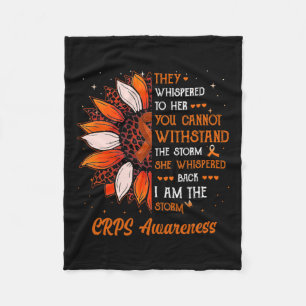 Ik ben de storm Crps-bewustzijnsmaand krijger oran Fleece Deken