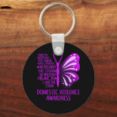 Ik ben de Storm die het bewustzijn van huiselijk g Sleutelhanger (Voorkant)