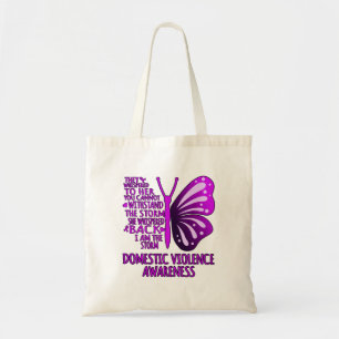 Ik ben de Storm die het bewustzijn van huiselijk g Tote Bag