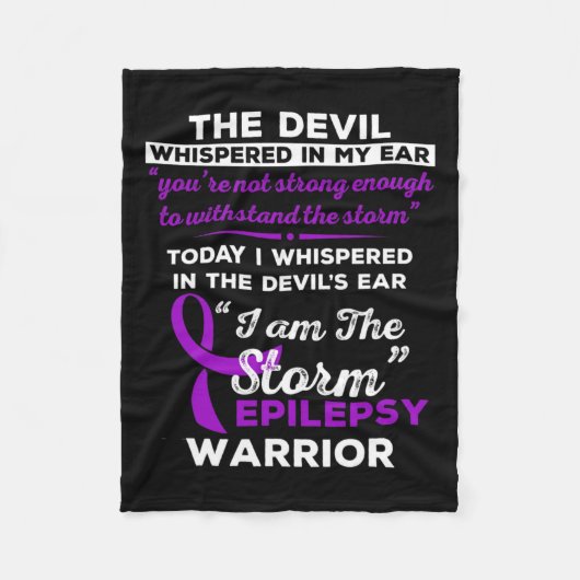 Ik ben de Storm Epilepsy Warrior Fleece Deken (Voorkant)