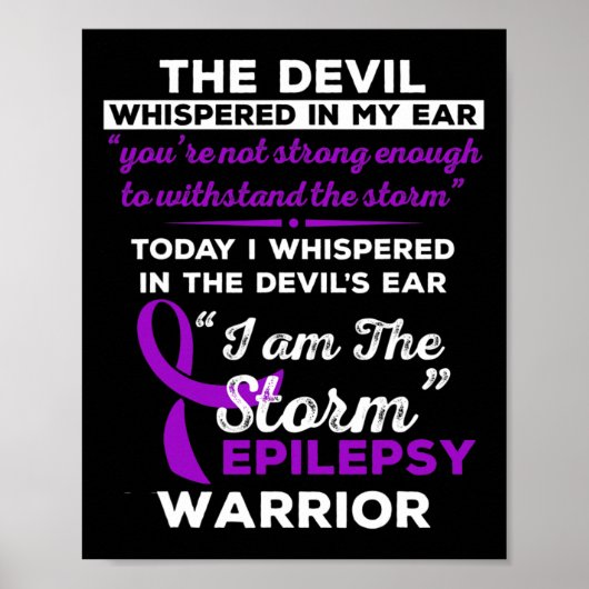 Ik ben de Storm Epilepsy Warrior Poster (Voorkant)