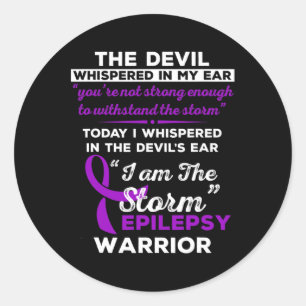 Ik ben de Storm Epilepsy Warrior Ronde Sticker