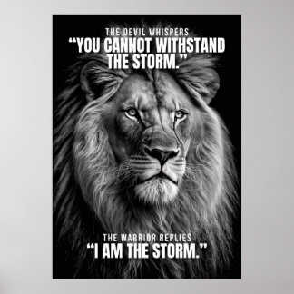 Ik Ben De Storm - Inspirerende Spreuk Poster