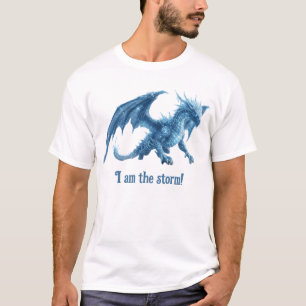 Ik Ben De Storm Majestueuze Blauwe IJsdraak T-shirt