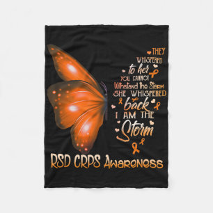 Ik ben de Storm RSD CRPS Awareness Butterfly Fleece Deken