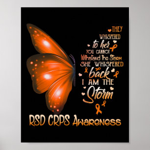 Ik ben de Storm RSD CRPS Awareness Butterfly Poster