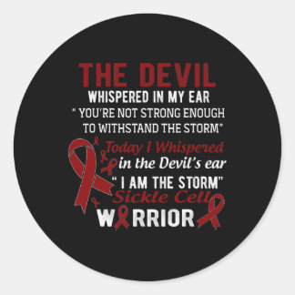 Ik ben de Storm Sickle Cell Warrior Ronde Sticker