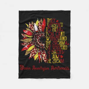 Ik Ben De Storm Zonnebloem Luipaard Hersenaneurysm Fleece Deken