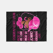 Ik ben de Storm zwarte vrouwen borstkankeroverleve Fleece Deken (Voorkant (Horizontaal))