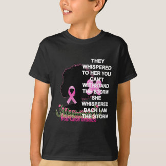 Ik ben de Storm zwarte vrouwen borstkankeroverleve T-shirt