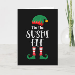 Ik ben de Sushi Elf Kerst Matching Kaart