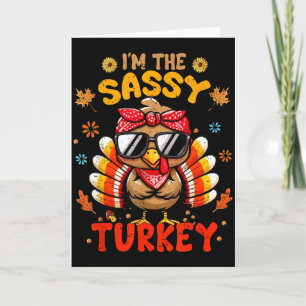 Ik ben de Sy Kalkoen Matching Familie Thanksgiving Kaart