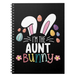 Ik ben de tante Bunny Pasen Familie Matching Notitieboek