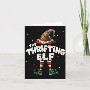Ik ben de Thrifting Elf Familie Matching Groep Ker Kaart
