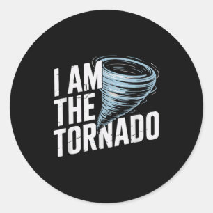 Ik ben de Tornado Grappige Meteoroloog Weerman Ki Ronde Sticker