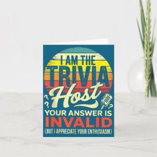 Ik ben de Trivia Host - Grappige Host Trivia Night Kaart