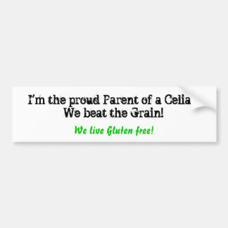 Ik ben de trotse ouder van een Celiac!We hebben de Bumpersticker