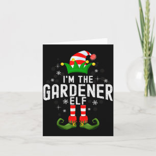 Ik ben de Tuinman Elf Kerst Familie Pyjama Kostuum Kaart
