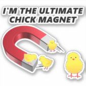 IK BEN DE UITERSTE KIPPENMagneet Sticker (Voorkant)