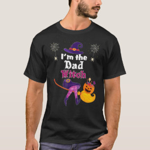 Ik ben de vader heks bezem pompoen snoep familie h t-shirt