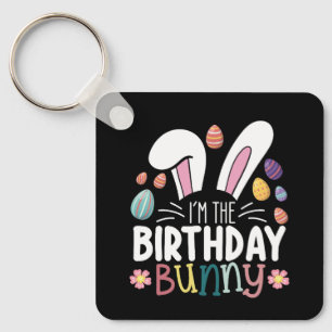Ik ben de verjaardagsbunny Paasfamilie Matching Sleutelhanger
