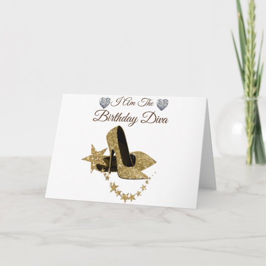 Ik ben de verjaardagsdiva kaart (Voorkant)