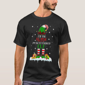 Ik ben de verpleegkundige Elf Kerst Matching T-shirt